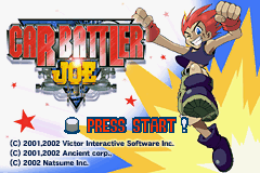 Car Battler Joe title screen for GameBoy Advance